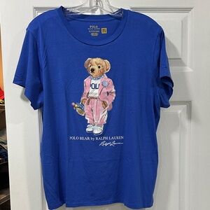 Ralph Lauren Blue Tee with Polo Bear
